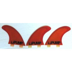 Pump Hex Core Fibreglass Thruster Fin Set Burnt Orange