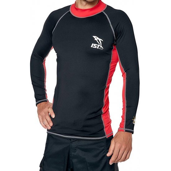 IST Rash Guard Long Sleeve-Black/Red