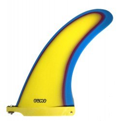 Pump 3 Layer Resin Longboard Fin 9 inch Yellow Red Blue