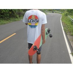 Saltwater Dreaming T Shirt Surfboard Sunset  White (เสื้อ Saltwater สีขาว)