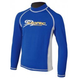 Aropec Kids Lycra Rash Guard Long Sleeve BLUE/WHITE (เสื้อว่ายน้ำแขนยาวสีขาวฟ้า เด็ก รุ่น Aropec)