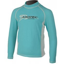 Aropec Kids Lycra Rash Guard Long Sleeve AQUA/WHITE (เสื้อว่ายน้ำแขนยาวสีขาวฟ้า เด็ก รุ่น Aropec)