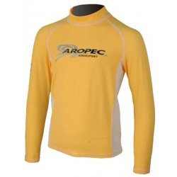 Aropec Kids Lycra Rash Guard Long Sleeve YELLOW/WHITE (เสื้อว่ายน้ำแขนยาวสีขาวเหลือง เด็ก รุ่น Aropec)