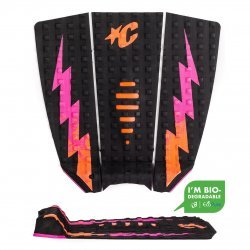 Creatures of Leisure  Mick Eugene Fanning LITE EcoPure Traction Pad Black Flouro Red Fade Pink Surfboard Traction