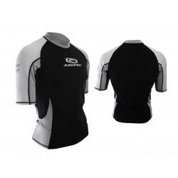 Aropec Lycra Rash Guard Short Sleeve BLACK (เสื้อว่ายน้ำแขนสั้นสีดำ รุ่น Aropec)